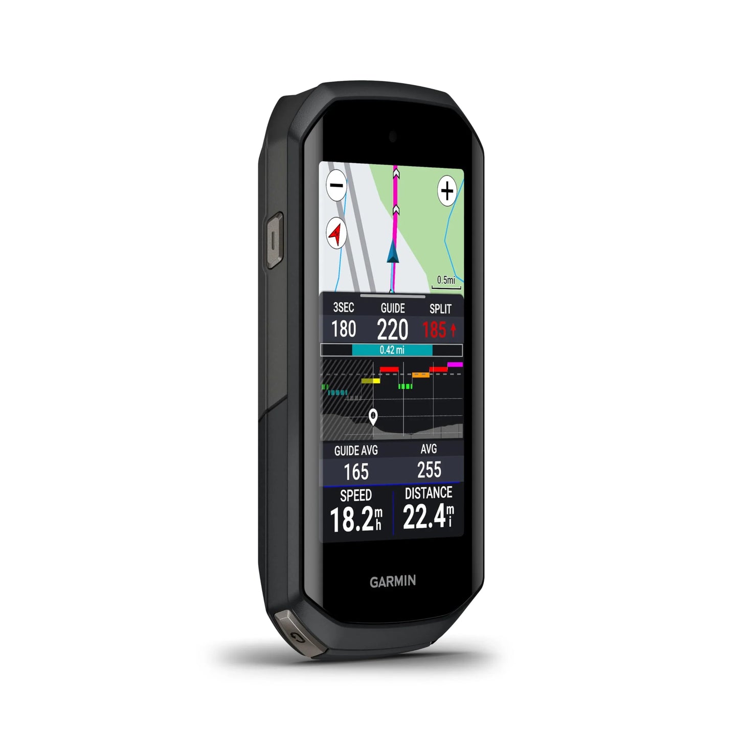 Garmin Edge 1050 Premium Cycling Computer, Vivid Color Touchscreen Display, Built-in Speaker, Advanced Training with Garmin Speed and Cadence Sensors and Power Bank Bundle