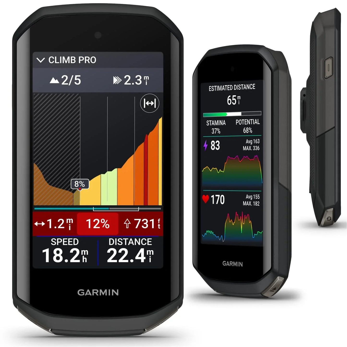 Garmin Edge 1050 Premium Cycling Computer, Vivid Color Touchscreen Display, Built-in Speaker, Advanced Training with Garmin Speed and Cadence Sensors and Power Bank Bundle