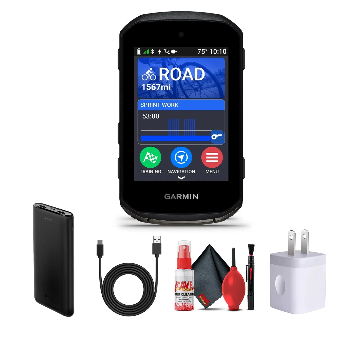 Garmin Edge 550, Compact GPS Cycling Computer, Vivid Color Display, Bike-Specific Mapping, Advanced Training and Performance Insights Bundle