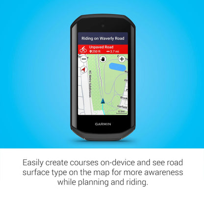 Garmin Edge® 1050, Premium Cycling Computer, Vivid Color Touchscreen Display, Built-in Speaker, Advanced Training and Group Ride Features, Road Hazard Alerts